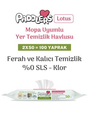 Easy Clean Lotus Çiçeği Kokulu Mopa Uyumlu Yer Temizlik Havlusu 2x50 100 Yaprak