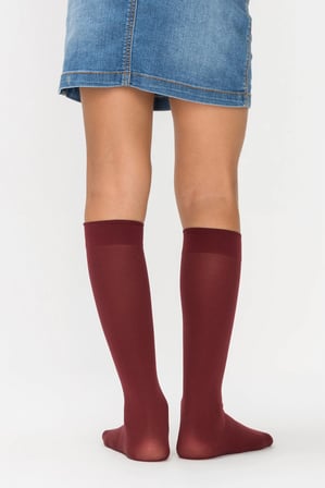 Bordo Kız Çocuk Micro 40 Pantolon Çorabı
