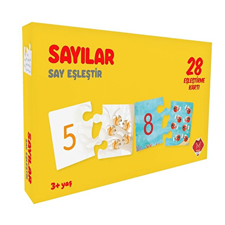 Eşleştirme Kartı - Sayılar - Say Eşleştir (3+ Yaş)