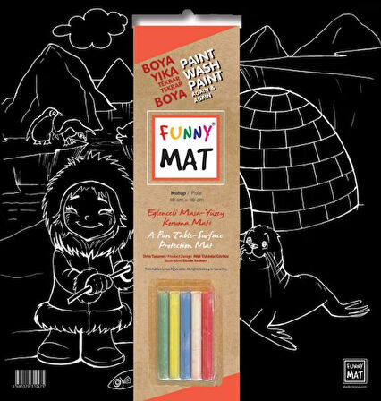 Funny Mat Black Kutup (Tebeşirli)