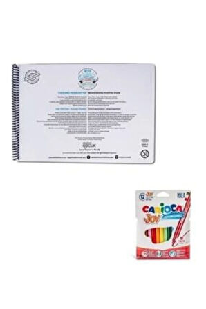 -tükenmez Resim Defteri-2 - 25x35cm & Carioca 12 Lı Joy