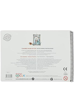 AzrlyAShop Çocuk Funny Mat Tükenmez Resim Defteri 4 25X35Cm & 6'lı Keçeli Kalem 1135222