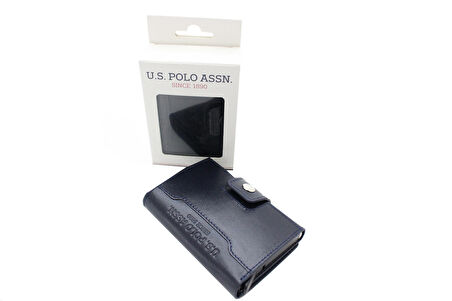 Plcuz 9211 U.S.Polo Assn.Suni Deri, Mekanizmalı Cüzdan, Kartlık