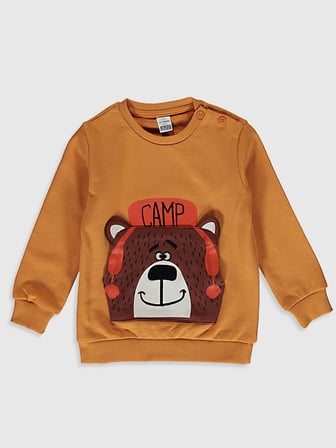 Erkek Bebek Koyu Sarı Glg Sweatshirt
