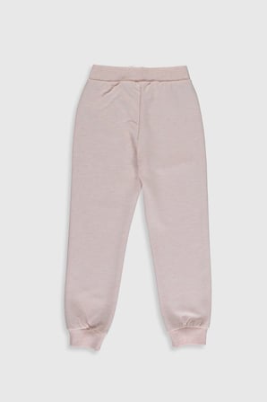 LCW Kids Pembe Beli Lastikli Kız Çocuk Jogger Eşofman Altı