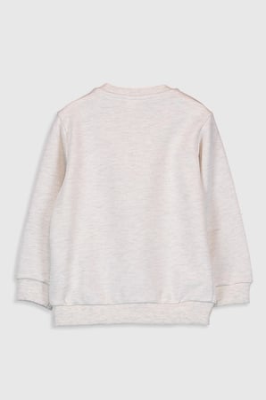 LCW baby Kırık Beyaz Melanj Sweatshirt