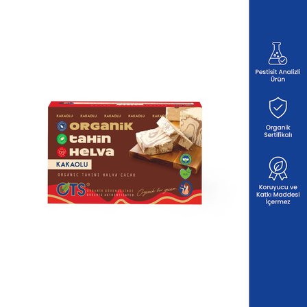 Ots Kakaolu Tahin Helva 200 gr (Organik Sertifikalı, Pestisit Analizli)