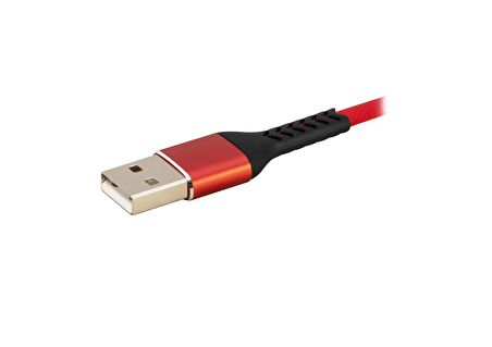 MF Product 0008 2.4A Type-C Hızlı Şarj Kablosu 1 m Kırmızı