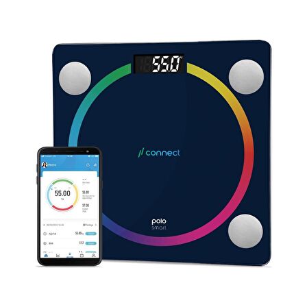 Polosmart PSC04 Connect Yağ Ölçer Akıllı Bluetooth Tartı Baskül