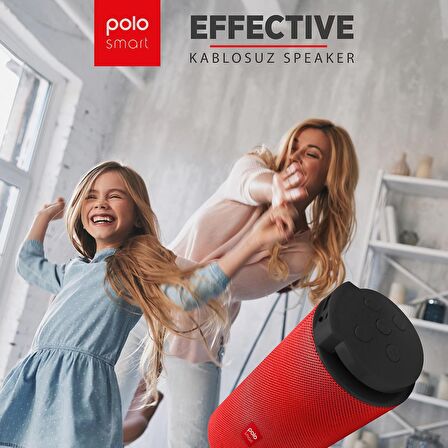 Polosmart FS46 Effective Kablosuz Speaker Kırmızı