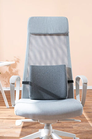 Ortopedik Visco Bel Yastığı Ofis Araba Koltuk Yastığı Bel Destek Minderi 35x34x12 cm
