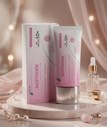 Nopigden Leke Karşıtı Güneş Koruyuculu Yüz Kremi 50 ml Günlük Cilt Bakım Nemlendirici Krem