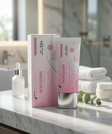 Nopigden Leke Karşıtı Güneş Koruyuculu Yüz Kremi 50 ml Günlük Cilt Bakım Nemlendirici Krem