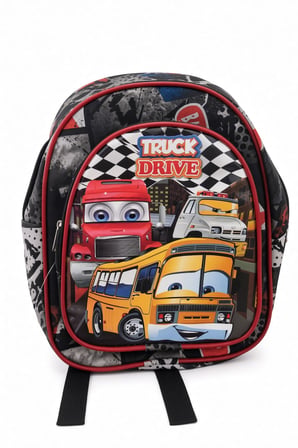 Truck Drive Anaokulu Sırt Çantası Kamyon Otobüs Tır Temalı 32x26x10 cm Çocuk Kreş Çantası