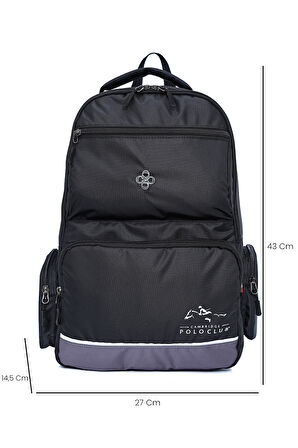 Cambridge Polo Club Unisex Çok Gözlü Sırt Çantası