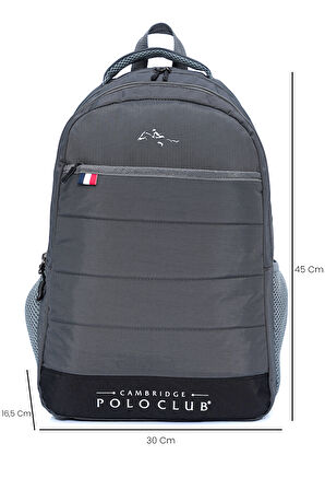 Cambridge Polo Club Minimalist Tasarım Unisex Çok Gözlü Sırt Çantası