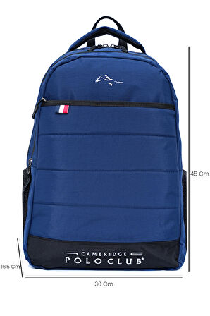 Cambridge Polo Club Minimalist Tasarım Unisex Çok Gözlü Sırt Çantası