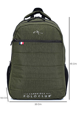 Cambridge Polo Club Minimalist Tasarım Unisex Çok Gözlü Sırt Çantası
