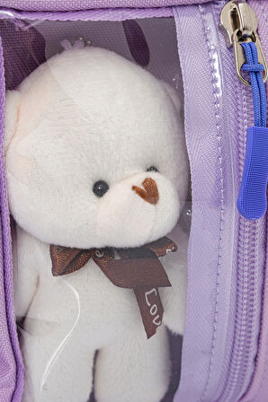 Wia Kawaii Kore Tarzı Ayıcıklı İlkokul ve Beslenme Çantası