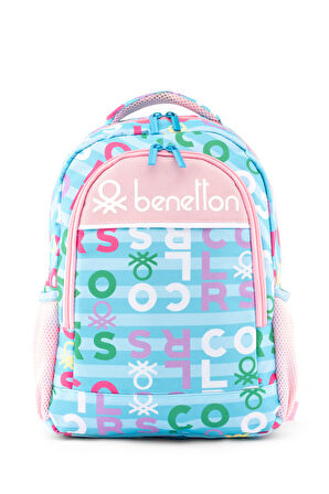 United Colors Of Benetton. Harf Baskılı Kız Çocuk Sırt Çanta Seti