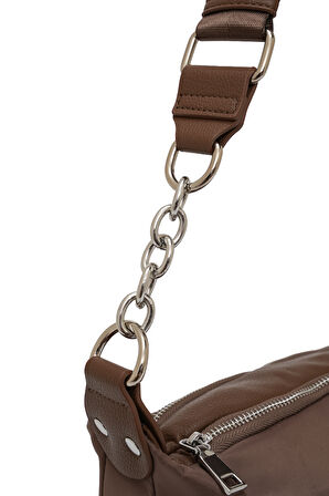 Cambirdge Polo Club Zincir Detaylı Fermuarlı Kadın Omuz Çantası MB15