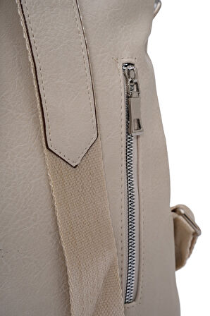 David Jones Çok Bölmeli Fermuarlı Kadın Sırt Çantası DJ257-1