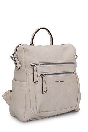 David Jones Çok Bölmeli Fermuarlı Kadın Sırt Çantası DJ257-1