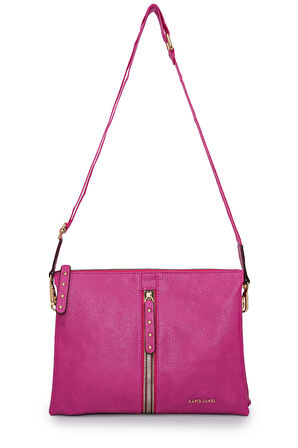 David Jones Kapaklı Fermuar Detaylı Çapraz Askılı Çanta DJ245-2