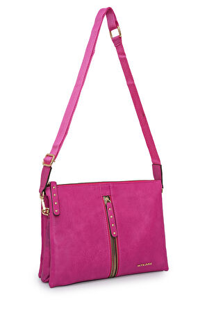 David Jones Kapaklı Fermuar Detaylı Çapraz Askılı Çanta DJ245-2