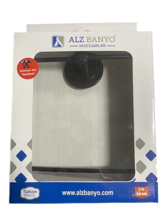 ALZ YAPIŞKANLI KARE SİYAH HAVLULUK