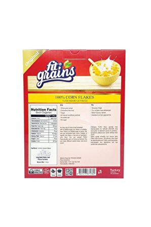 Fit Grains Şekersiz Corn Flakes Mısır Gevreği 300 g 2 Adet