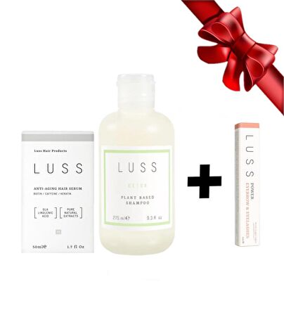 LUSS Detox Shampoo ve Saç Yoğunlaştırıcı, Dökülme Karşıtı 2'li Set + Kaş Kirpik Serumu Hediye