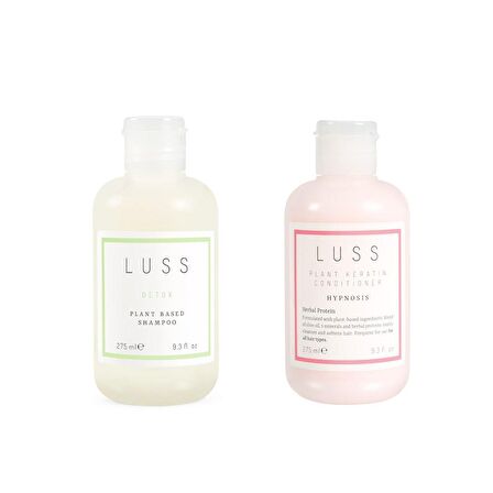 LUSS Detox Plant Based Shampoo Sls-sles Sulfate Free ve Plant Keratin Conditioner 2'li Set