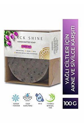 Black Shine BS Çörek Otu Sabunu Sivilce Ve Sivilceye Meyilli Ciltler Için,cildi Yağdan Arındırır Doğal 100gr BYXKRM0022