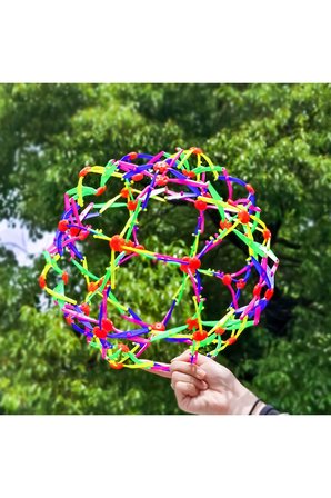 Renkli Hoberman Küresi Izokinetik Yoga Egzersiz Topu Nefes Alan Origami Stres Giderici Oyuncak Top