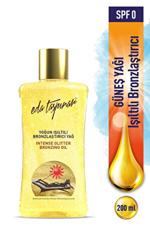 Eda Taşpınar Yoğun Bronzlaştırıcı Işıltılı Simli Yağ - 200 ML