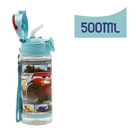 Frocx Disney Cars Lisanslı Pipetli Matara 500 Ml Turkuaz OTTO-44206