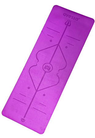 Avessa Rym-Purple Kauçuk Yoga Mat Mor