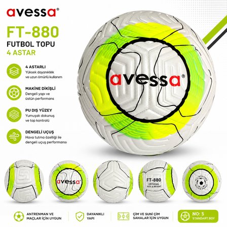 Avessa Ft-880 Futbol Topu 4 Astar