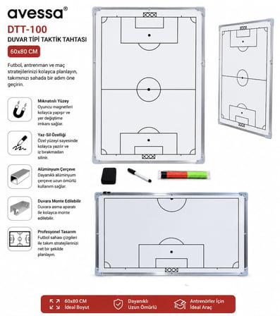 Avessa Dtt-100 Duvar Tipi Taktik Tahtası 60x90 Cm