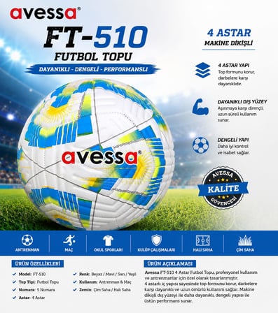 Avessa Ft-510 Futbol Topu 4 Astar