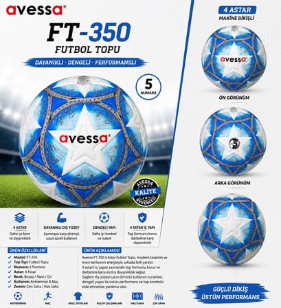 Avessa Ft-350 Futbol Topu 4 Astar