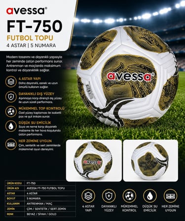 Avessa Ft-750 Futbol Topu 4 Astar