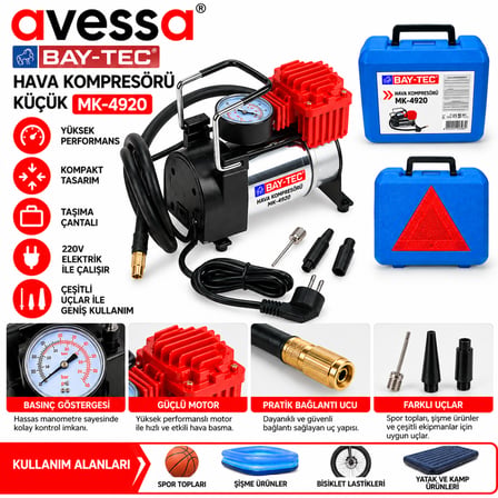 Avessa Bay-Tec Hava Kompresörü Küçük Mk-4920