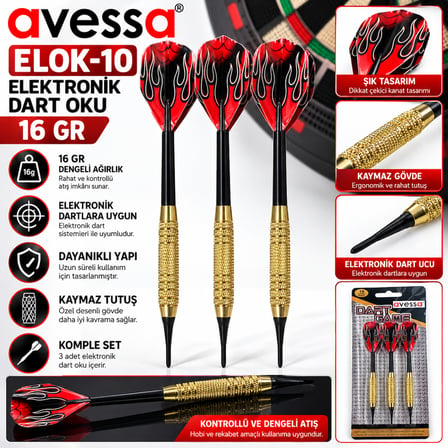 Avessa Elok-10 Elektronik Dart Oku 16 Gr
