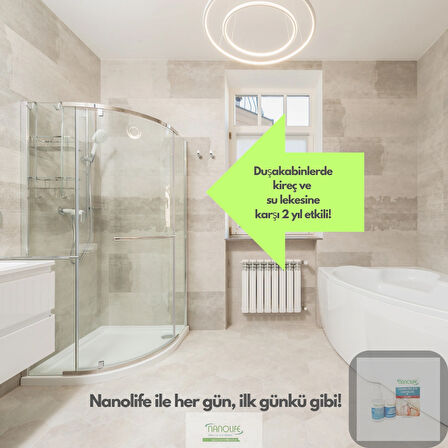 NANOLIFE 2 YIL ETKİLİ DUŞAKABİN SU VE KİREÇ LEKESİ ÖNLEYİCİ 3'LÜ PAKET