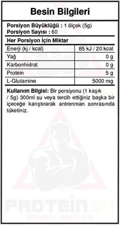 Bigjoy Sports Gluta Big 300 Gram Glutamin Powder Aromasız Saf
