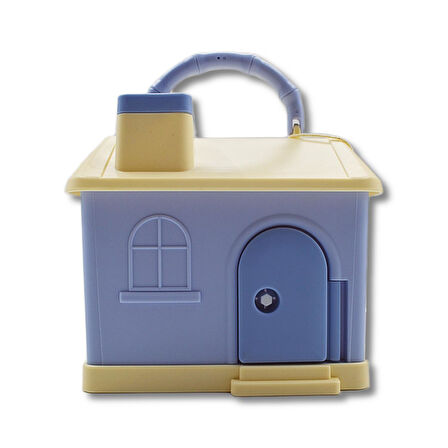 Linea Kilitli Plastik Ev Şekilli Kumbara (3438) Sarı-Lila