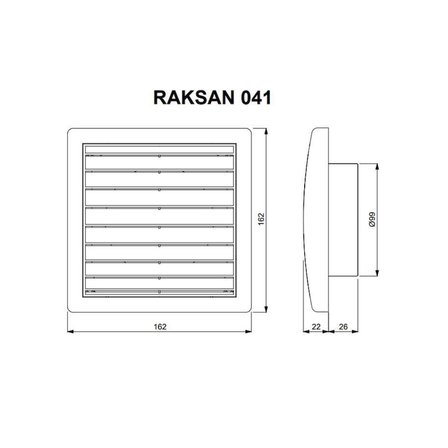Raksan Smart Düz Panjur 100 mm Sinek Telli