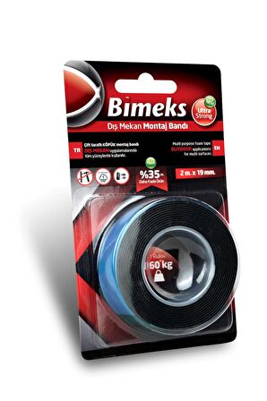 Bimeks Dış Mekan Montaj Bandı 2 m x 19 mm